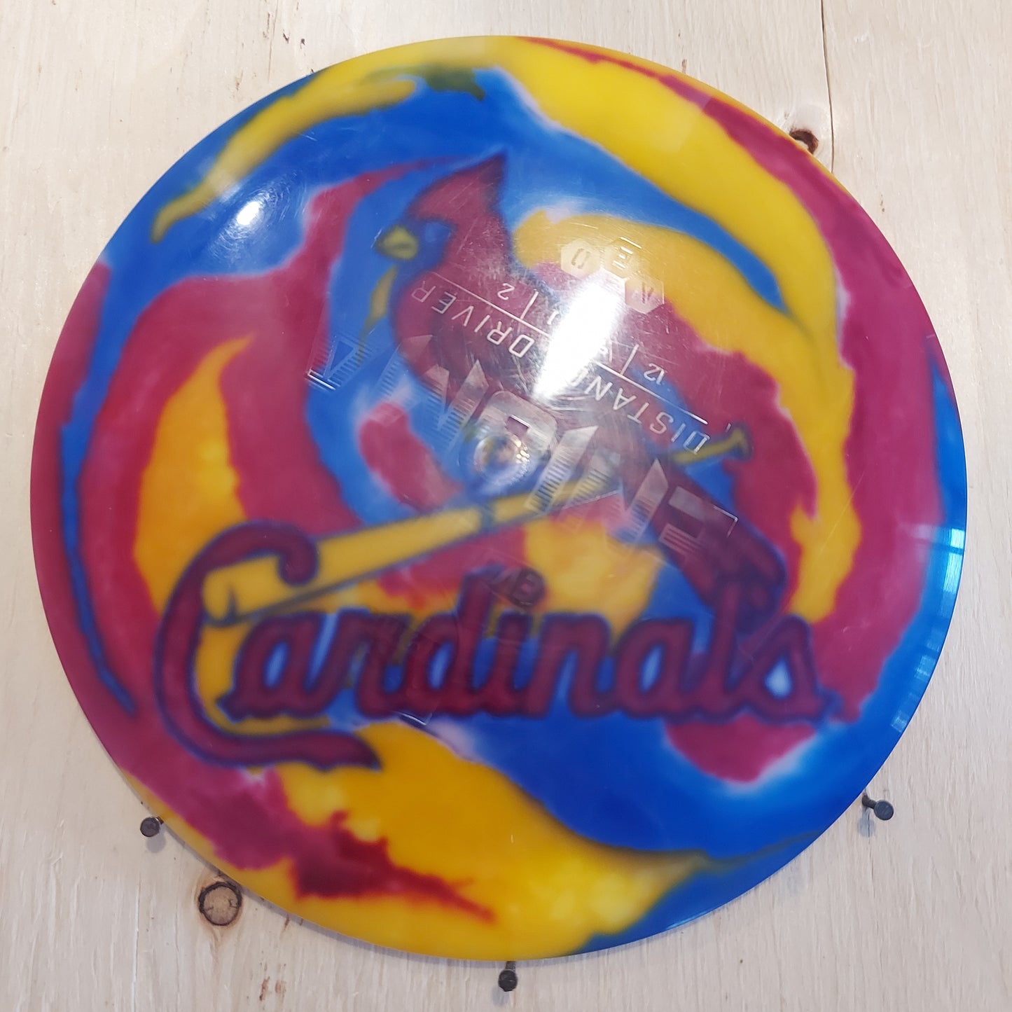 Enigma Distance Driver - NEO - Discmania Evolution - Dyed / St. Louis Cardinals Baseball logo